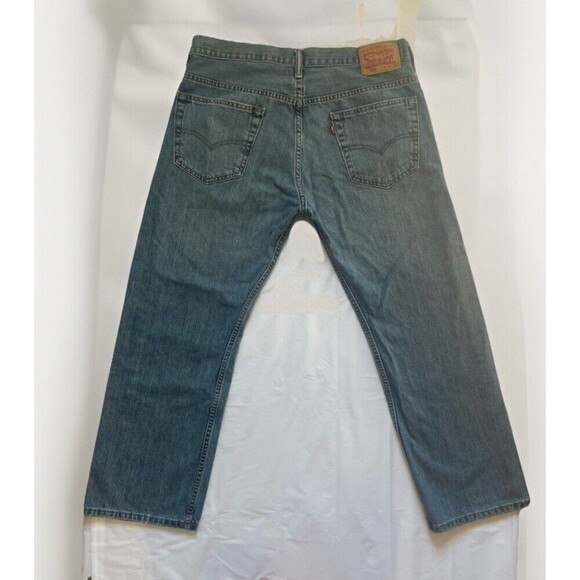 Levi's 569 Relaxed Loose Straight Blue Denim Jeans-Medium Wash-Men 34x30 - Picture 2 of 6
